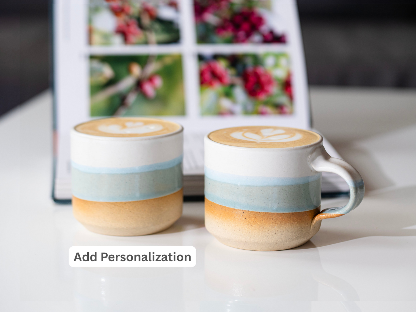 Espresso/Cortado Cup Blue-Grey White 5.5 oz