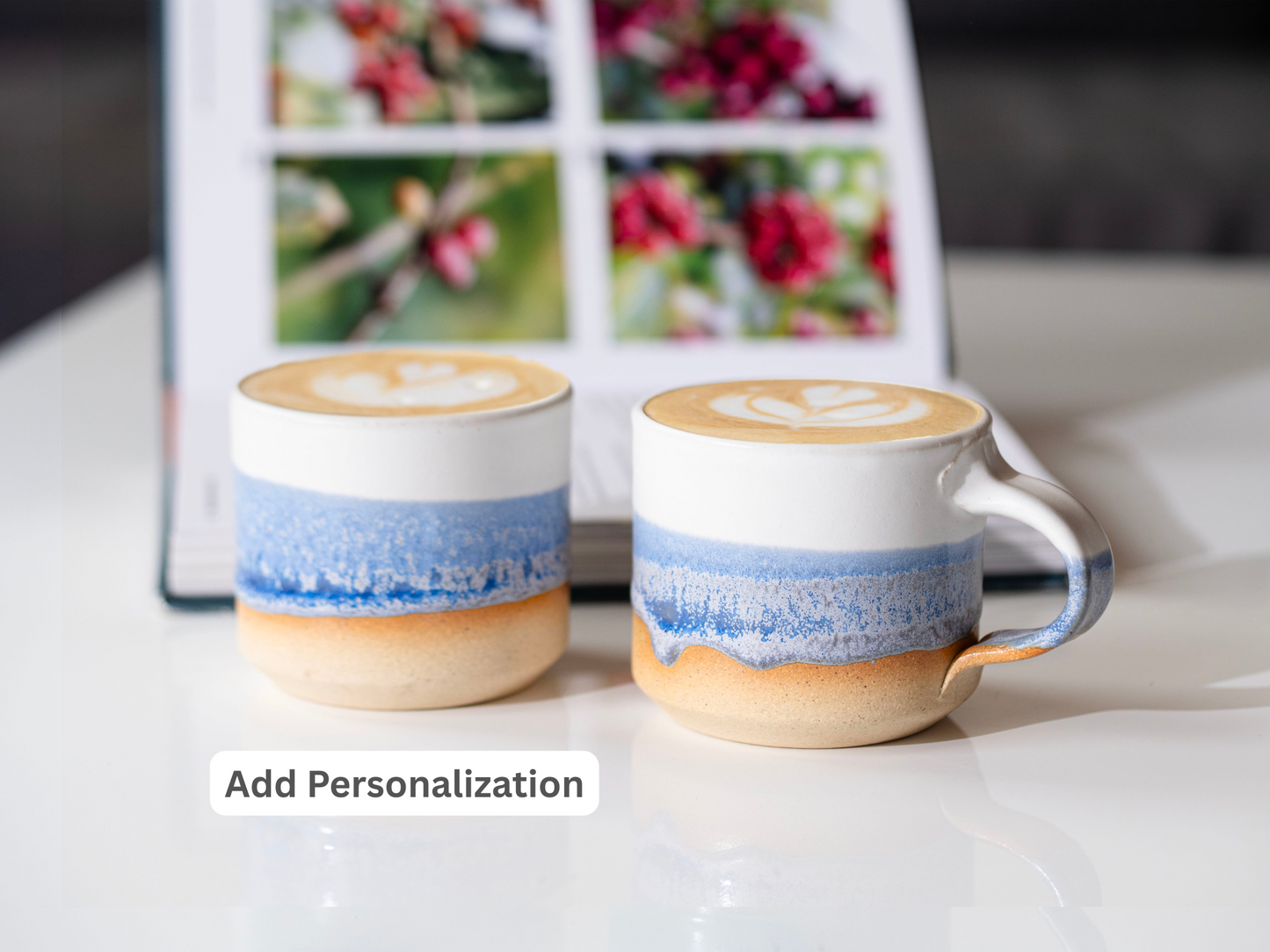 Espresso/Cortado Cup Blue-Purple White 5.5 oz