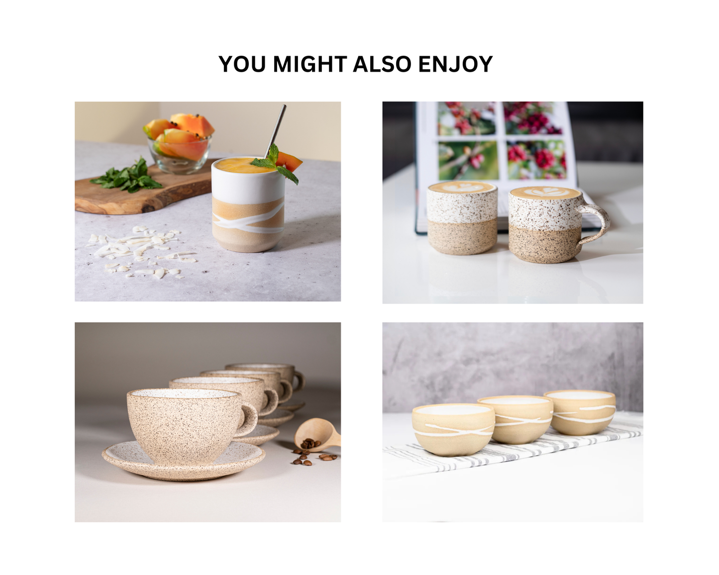 Breakfast Soup Salad Bowl White Speckle with Trailing Stoneware Handmade