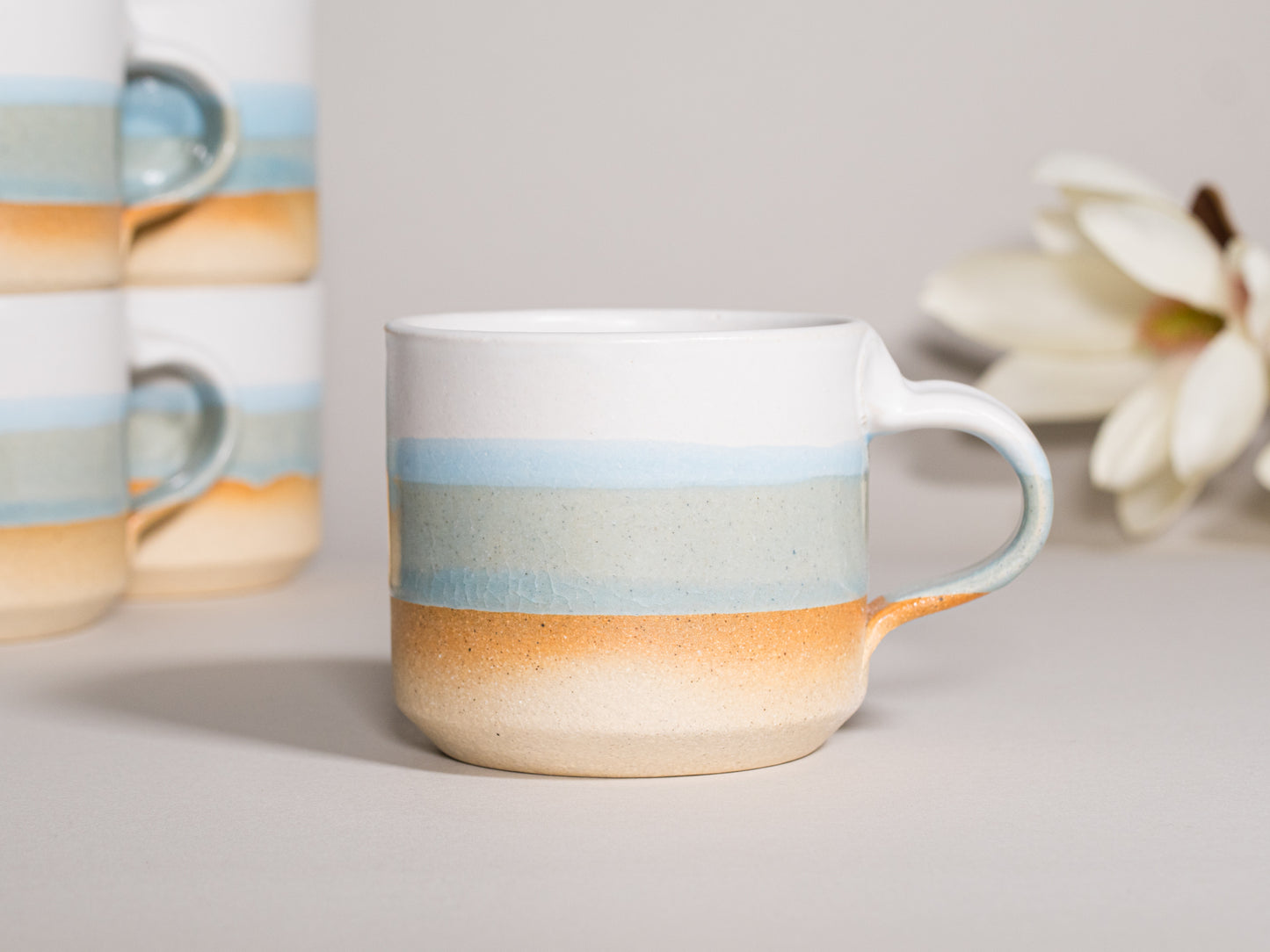 Espresso/Cortado Cup Blue-Grey White 5.5 oz