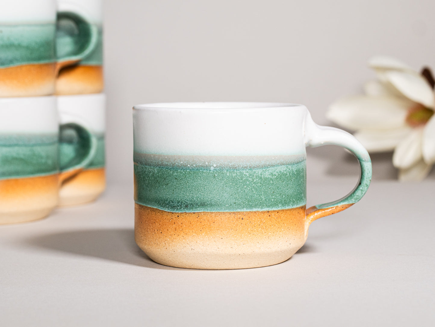 Espresso/Cortado Cup Green White 5.5 oz