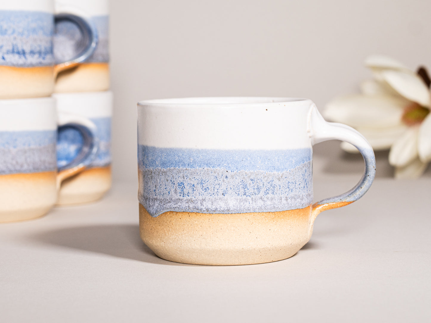 Espresso/Cortado Cup Blue-Purple White 5.5 oz