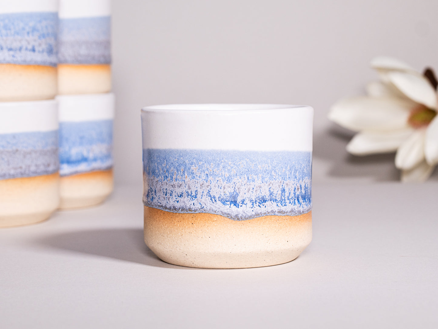 Espresso/Cortado Cup Blue-Purple White 5.5 oz