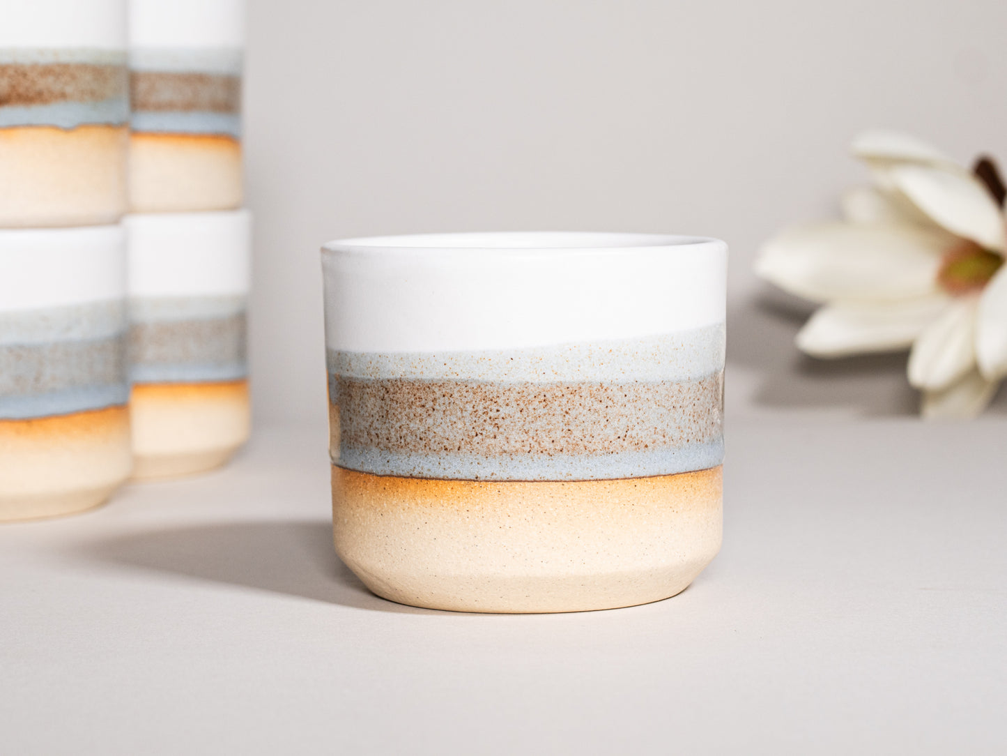 Espresso/Cortado Cup Brown-Blue White 5.5 oz