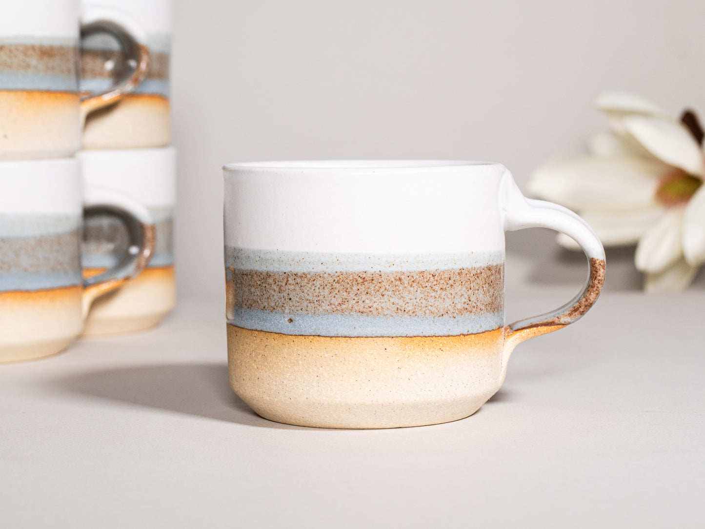 Espresso/Cortado Cup Brown-Blue White 5.5 oz