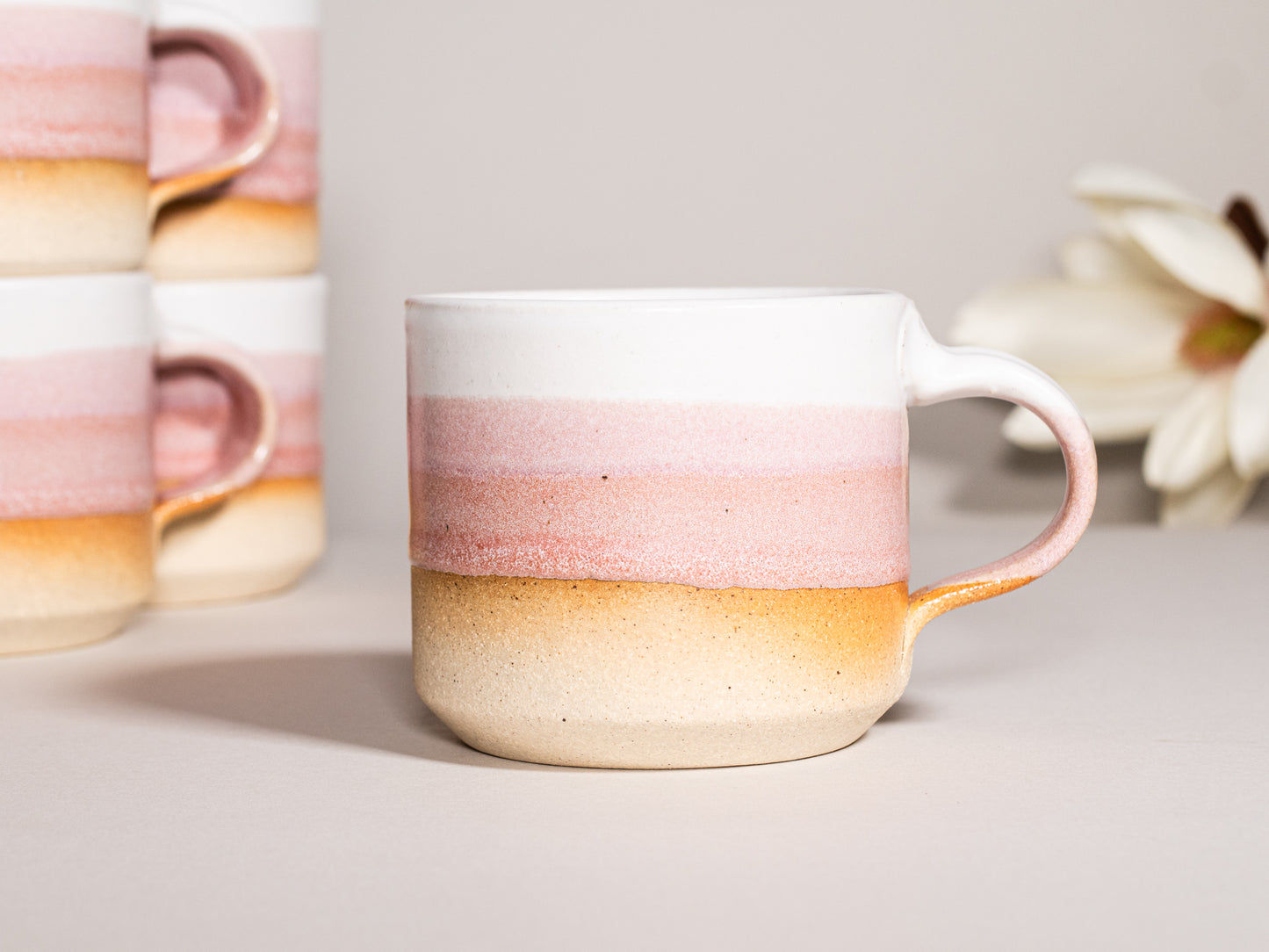 Espresso/Cortado Cup Pink White 5.5 oz