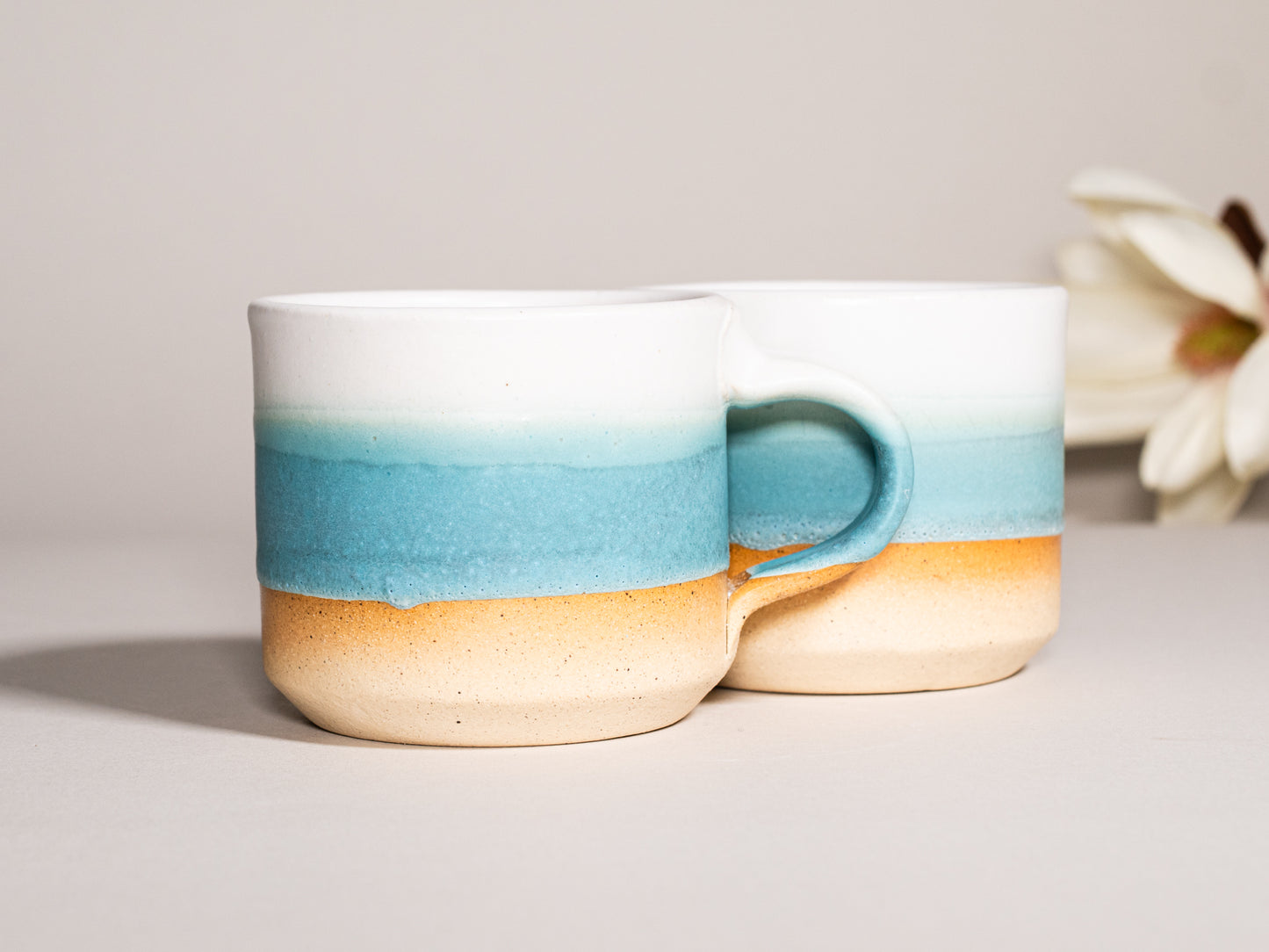 Espresso/Cortado Cup Turquoise White 5.5 oz