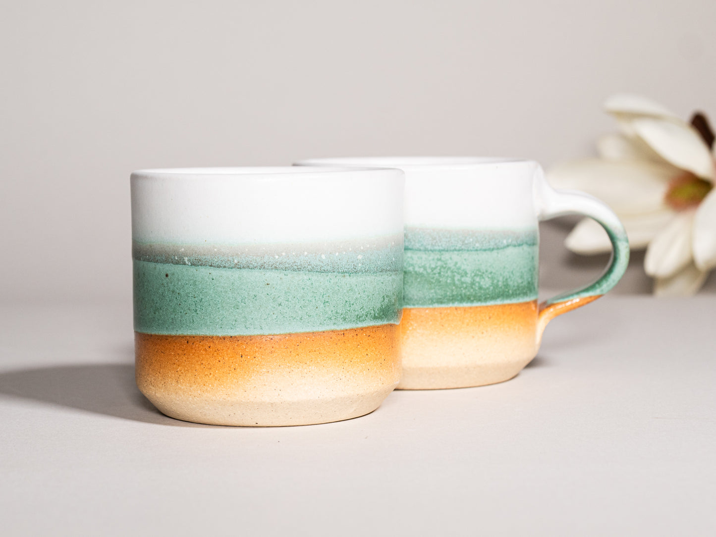Espresso/Cortado Cup Green White 5.5 oz