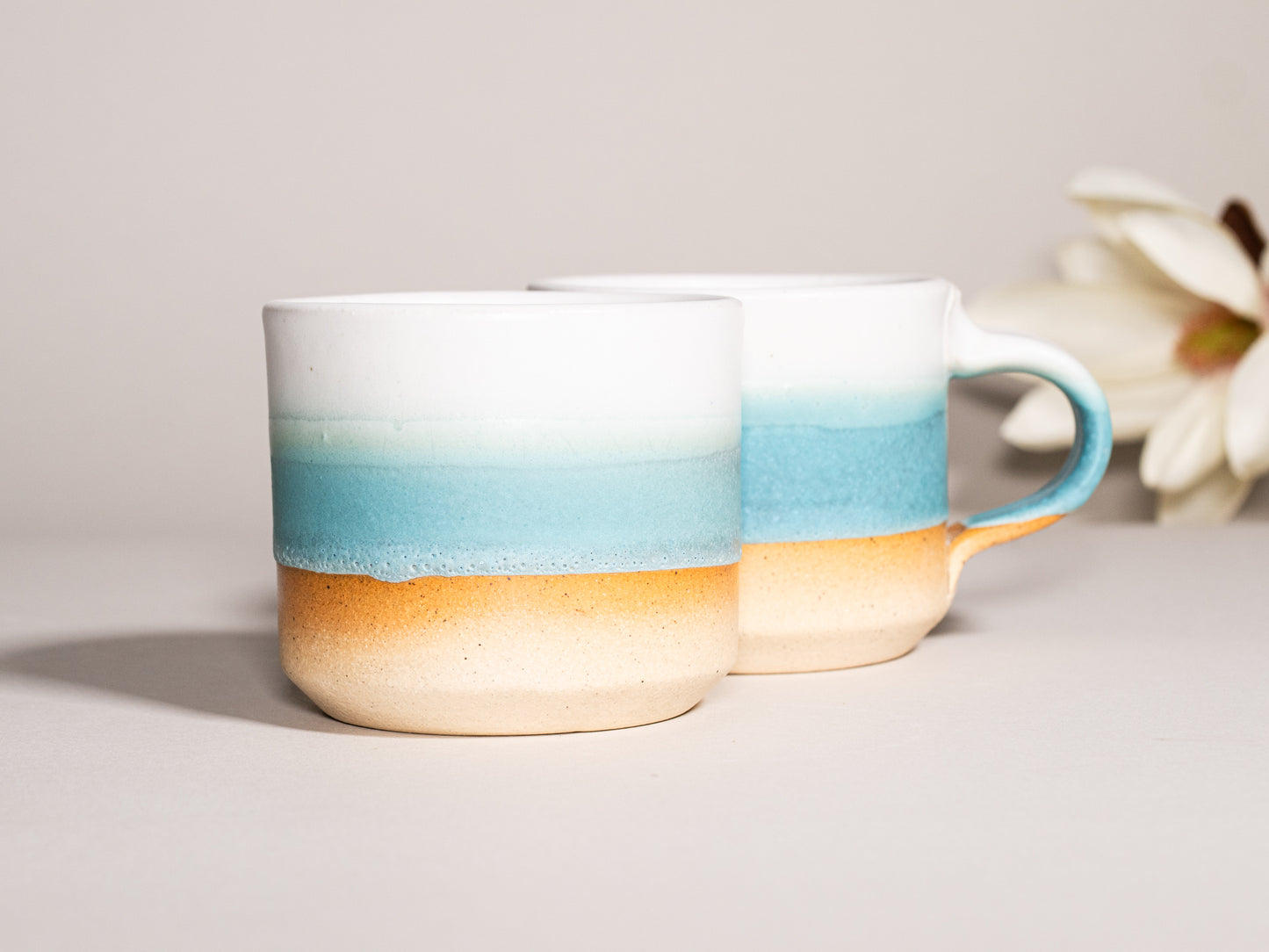 Espresso/Cortado Cup Turquoise White 5.5 oz