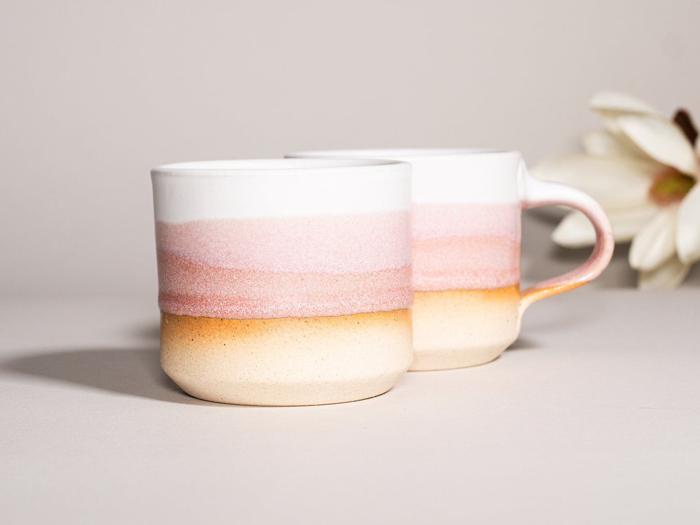 Espresso/Cortado Cup Pink White 5.5 oz