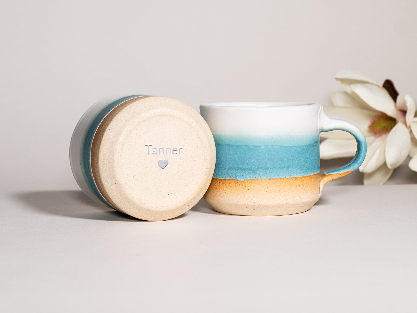 Espresso/Cortado Cup Turquoise White 5.5 oz