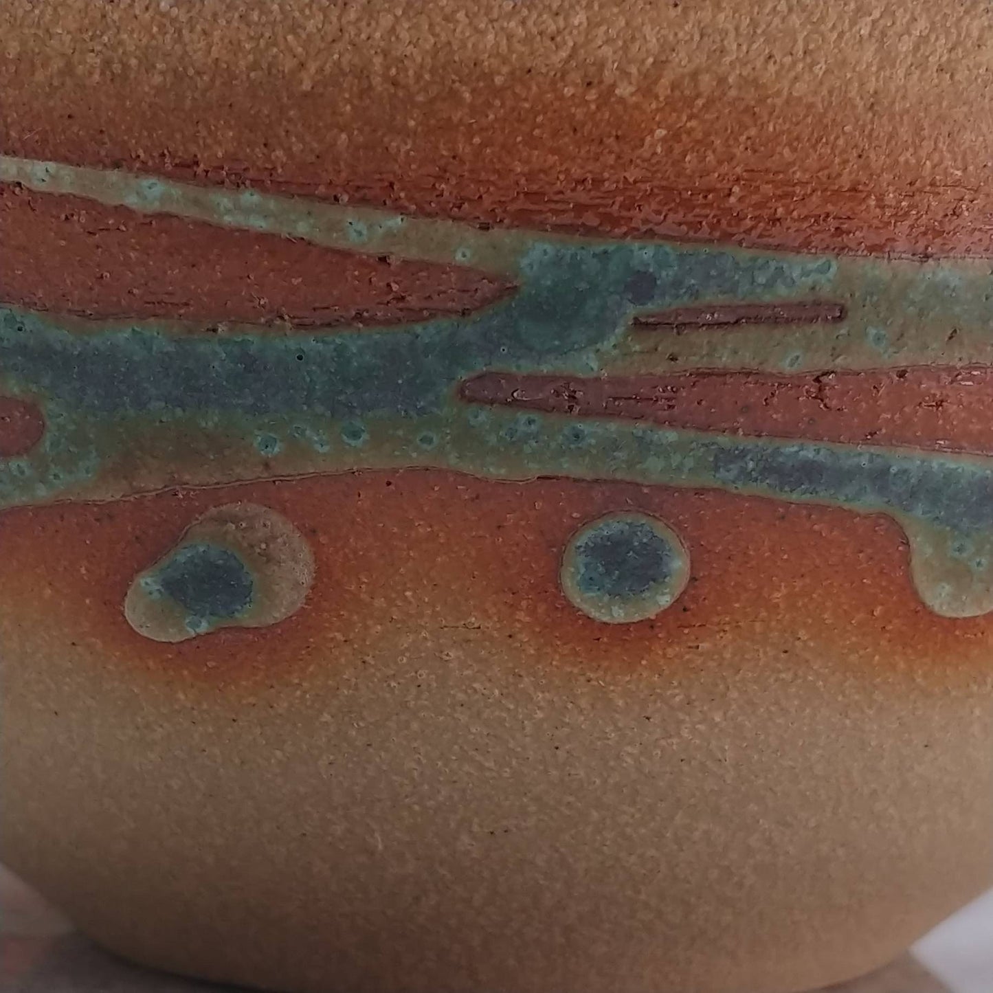 Breakfast Soup Salad Bowl: Green Sandy with Trailing, Stoneware, Handmade Aesthetic Modern Cereal Oatmeal Bowl Stoneware Artisian Bowl