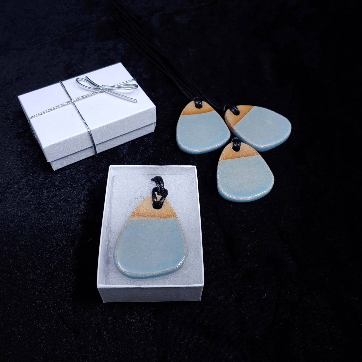 Necklace Pendant: Stoneware, Handmade