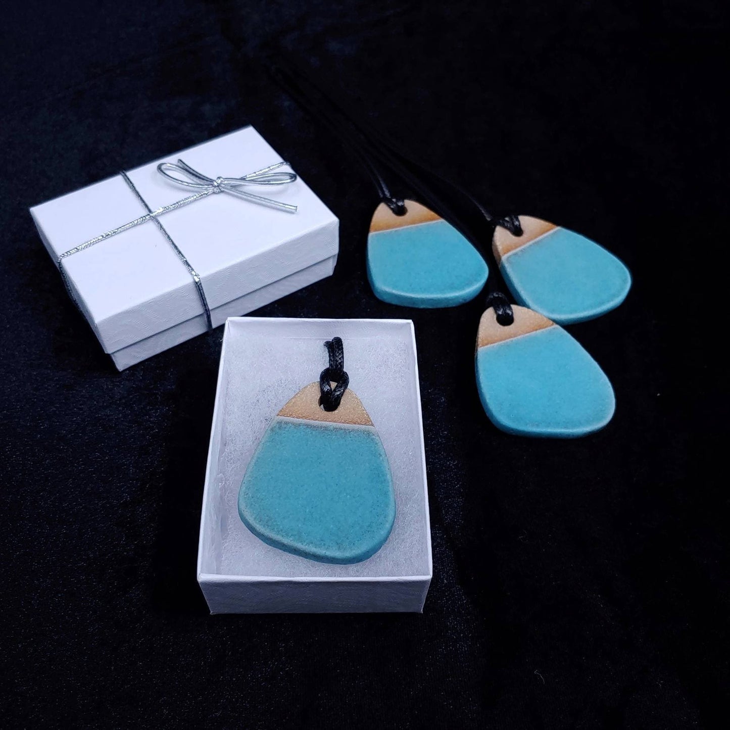 Necklace Pendant: Stoneware, Handmade
