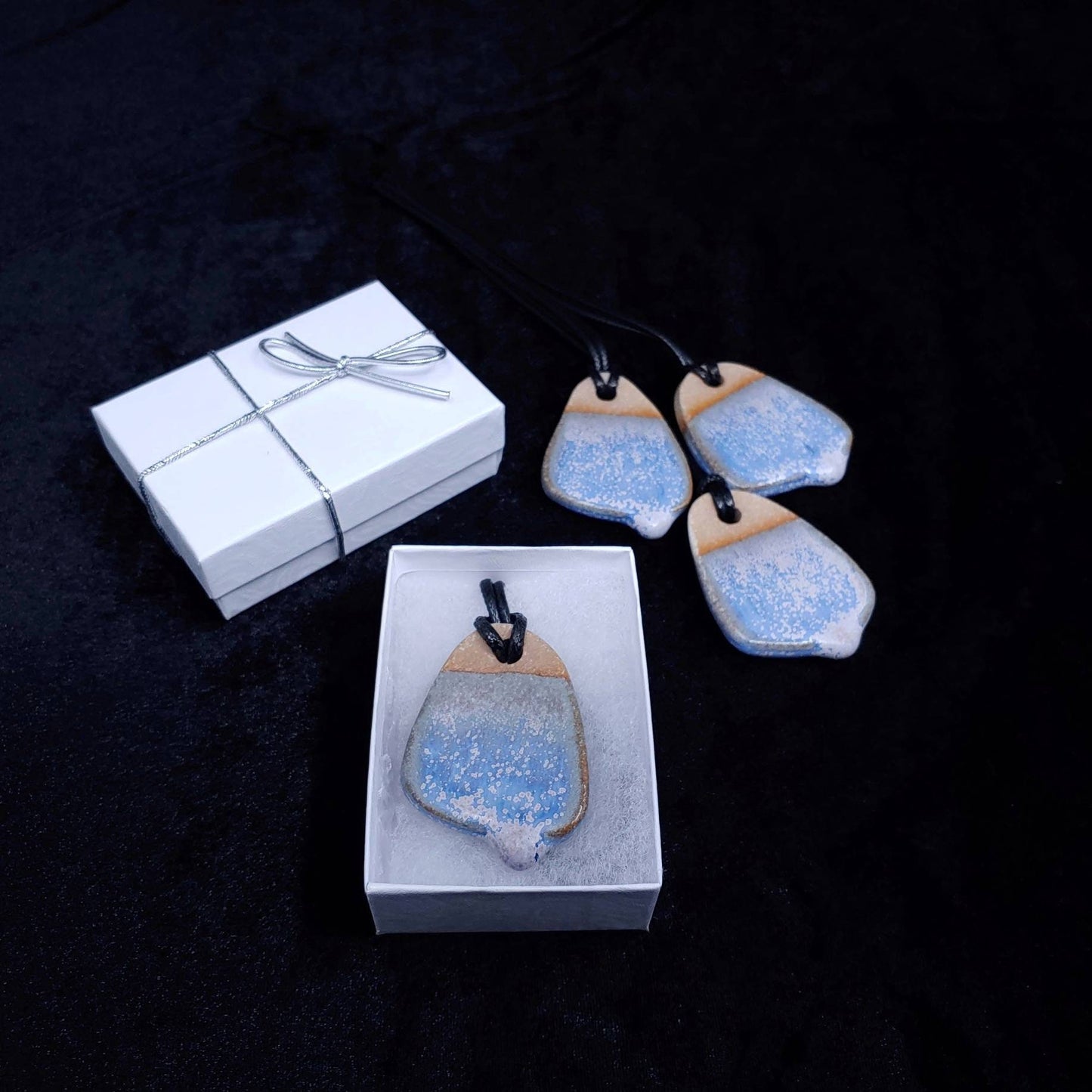 Necklace Pendant: Stoneware, Handmade