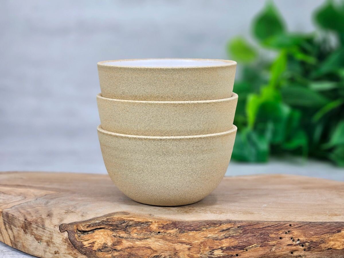 Latte Cup, Cappuccino Cup, Cupping Bowl(s): Sandy White, 200 ml, handmade, stoneware