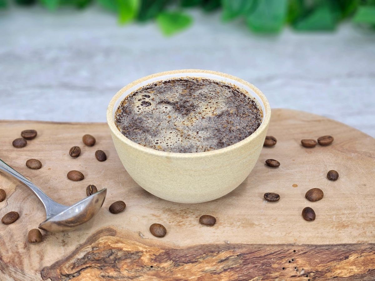Latte Cup, Cappuccino Cup, Cupping Bowl(s): Sandy White, 200 ml, handmade, stoneware