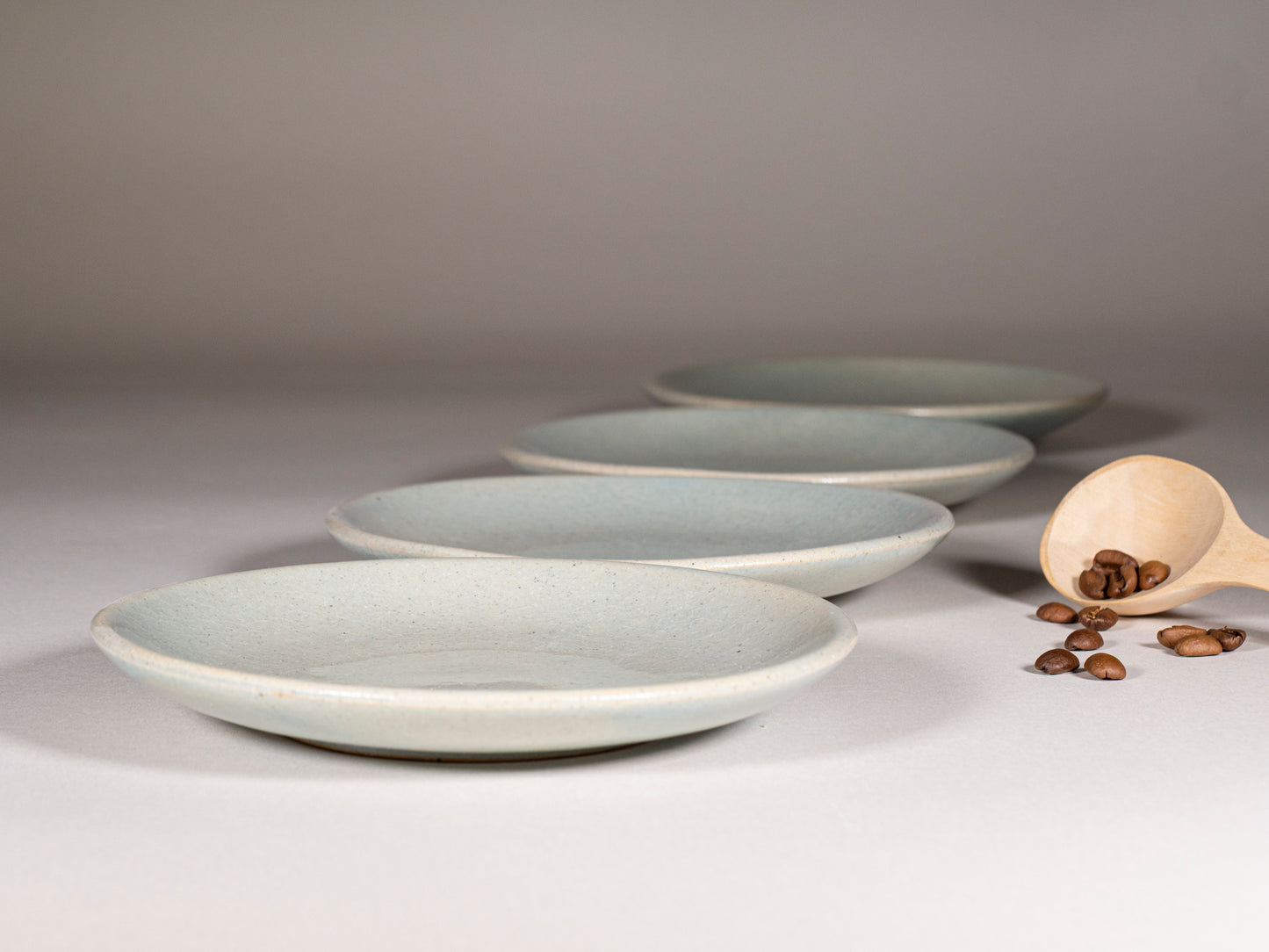 Cappuccino Cup, Latte Cup: Light Blue/White, 10-12 oz, Stoneware