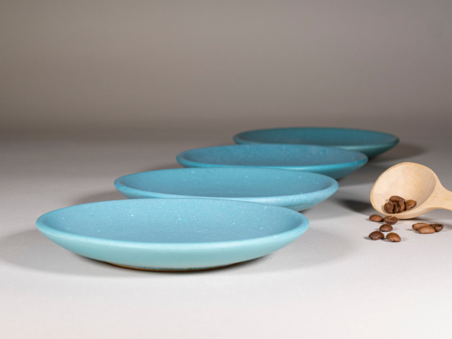 Cappuccino Cup, Latte Cup: Turquoise/White, approximately 10-12 oz, Stoneware