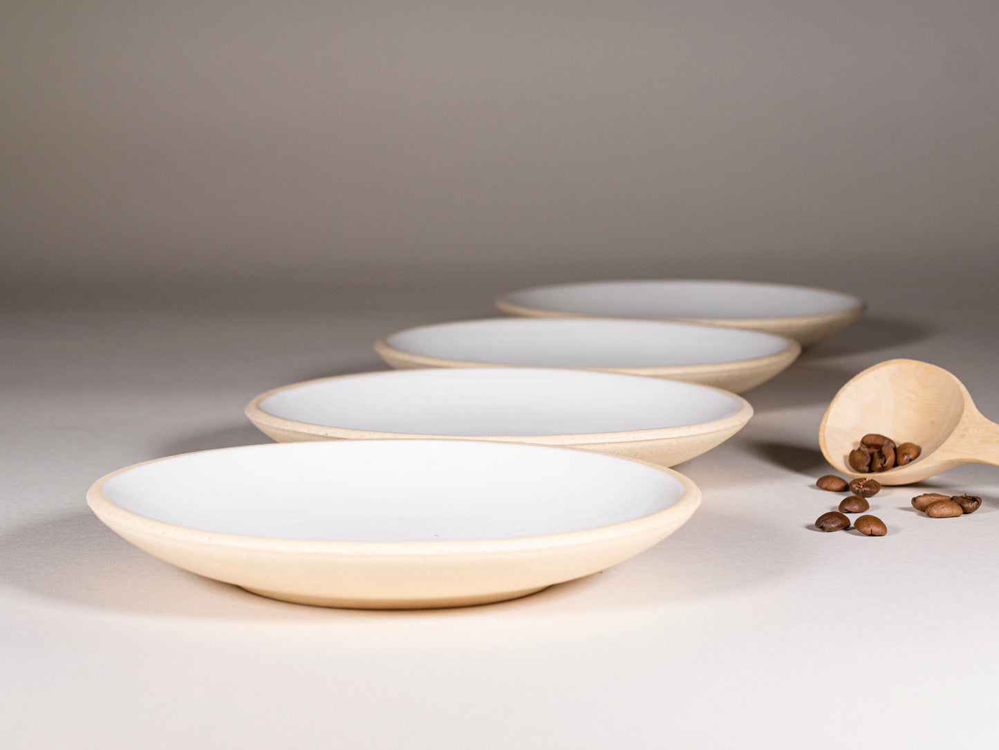 Cappuccino Cup, Latte Cup: Sandy/White, approximately 10 -12 oz, Stoneware