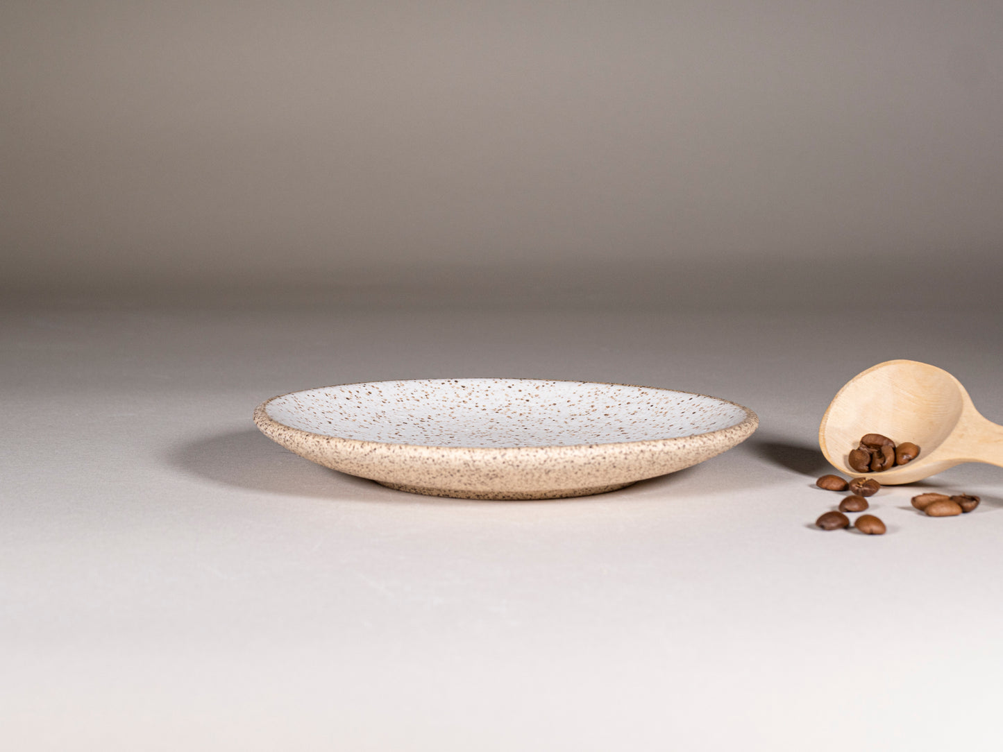 Cappuccino Cup, Latte Cup: Speckled/White, approximately 10-12 oz, Stoneware