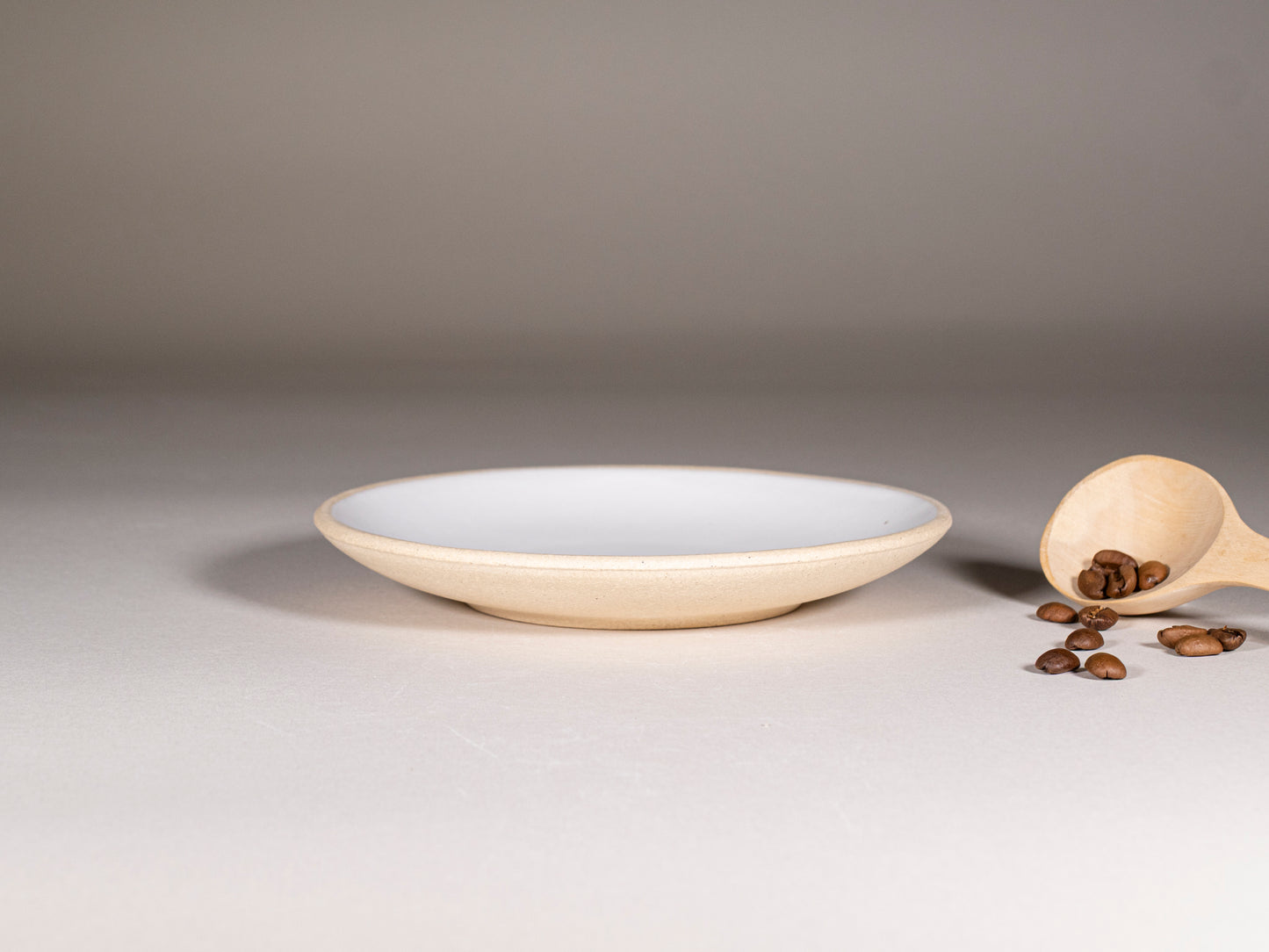 Cappuccino Cup, Latte Cup: Sandy/White, approximately 10 -12 oz, Stoneware