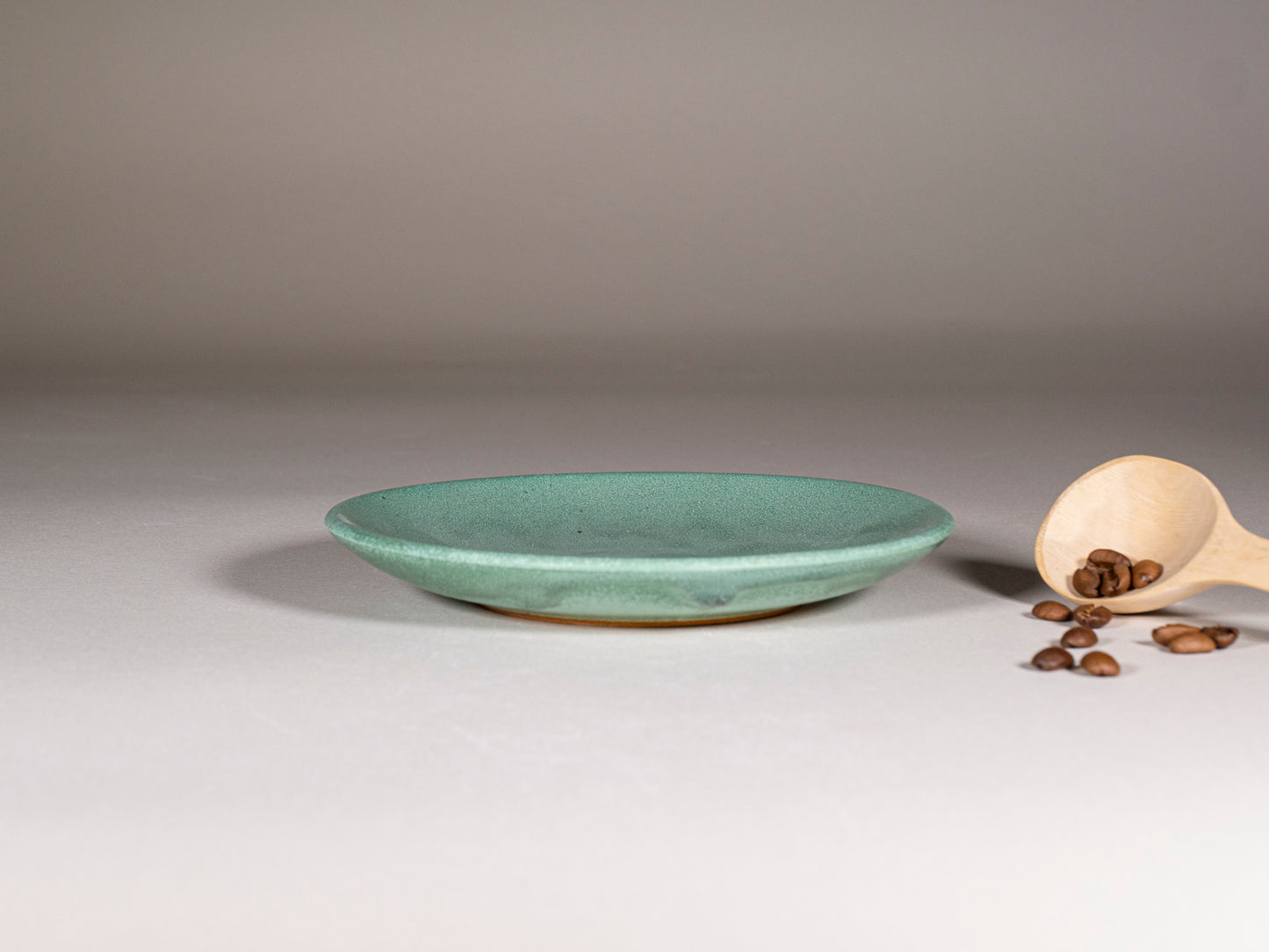 Cappuccino Cup, Latte Cup: Green/White, approximately 10 -12 oz, Stoneware