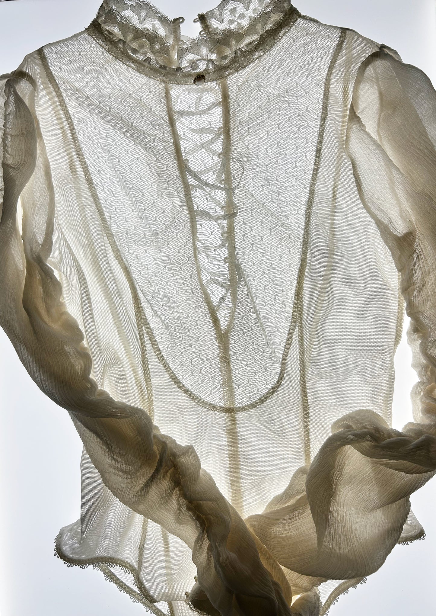 Gift Set: 14 oz cup and 5.5 oz cup in Green/White Stoneware