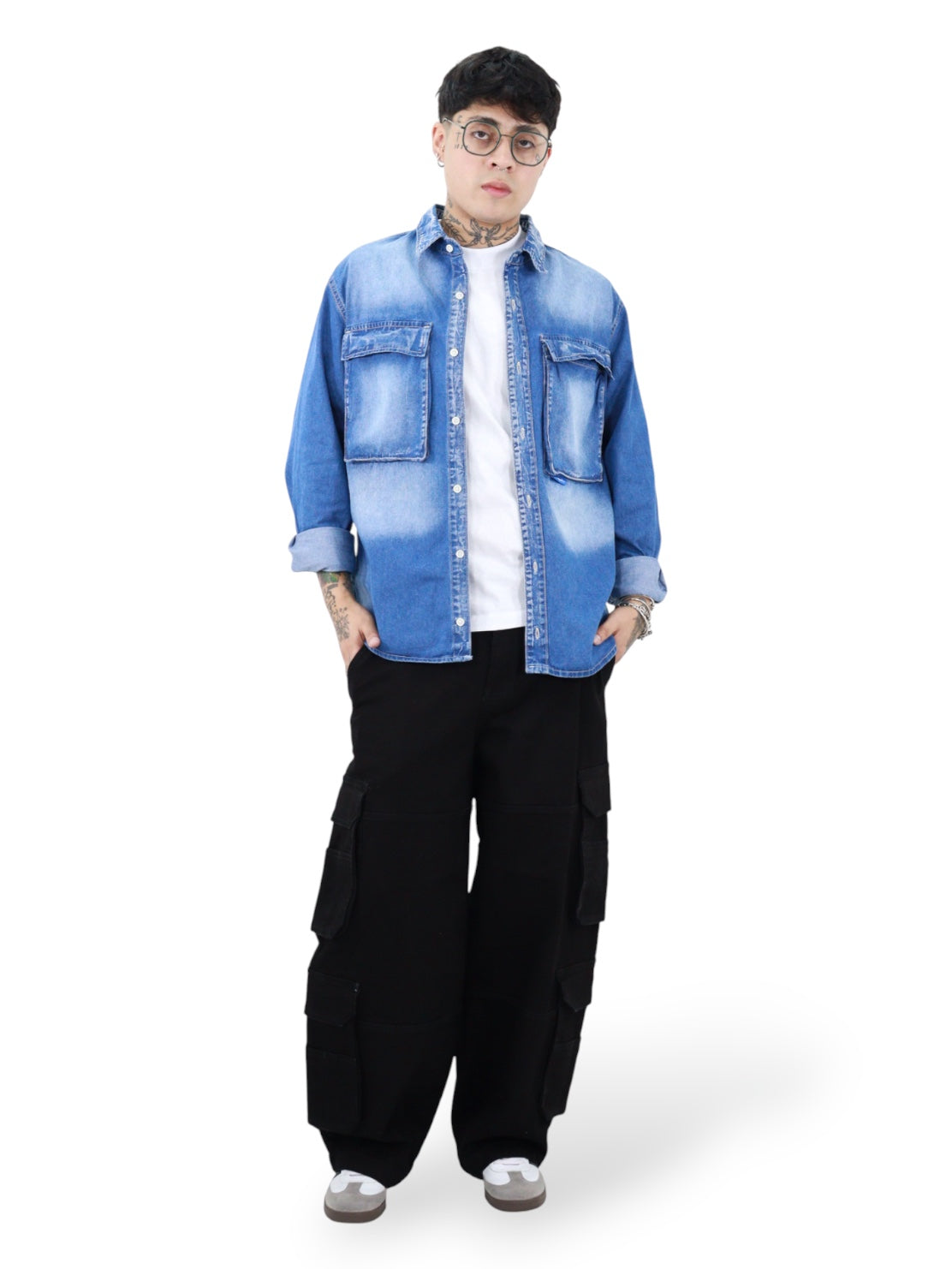 Breakfast Salad Soup Bowl Brown Blue White Stoneware Handmade