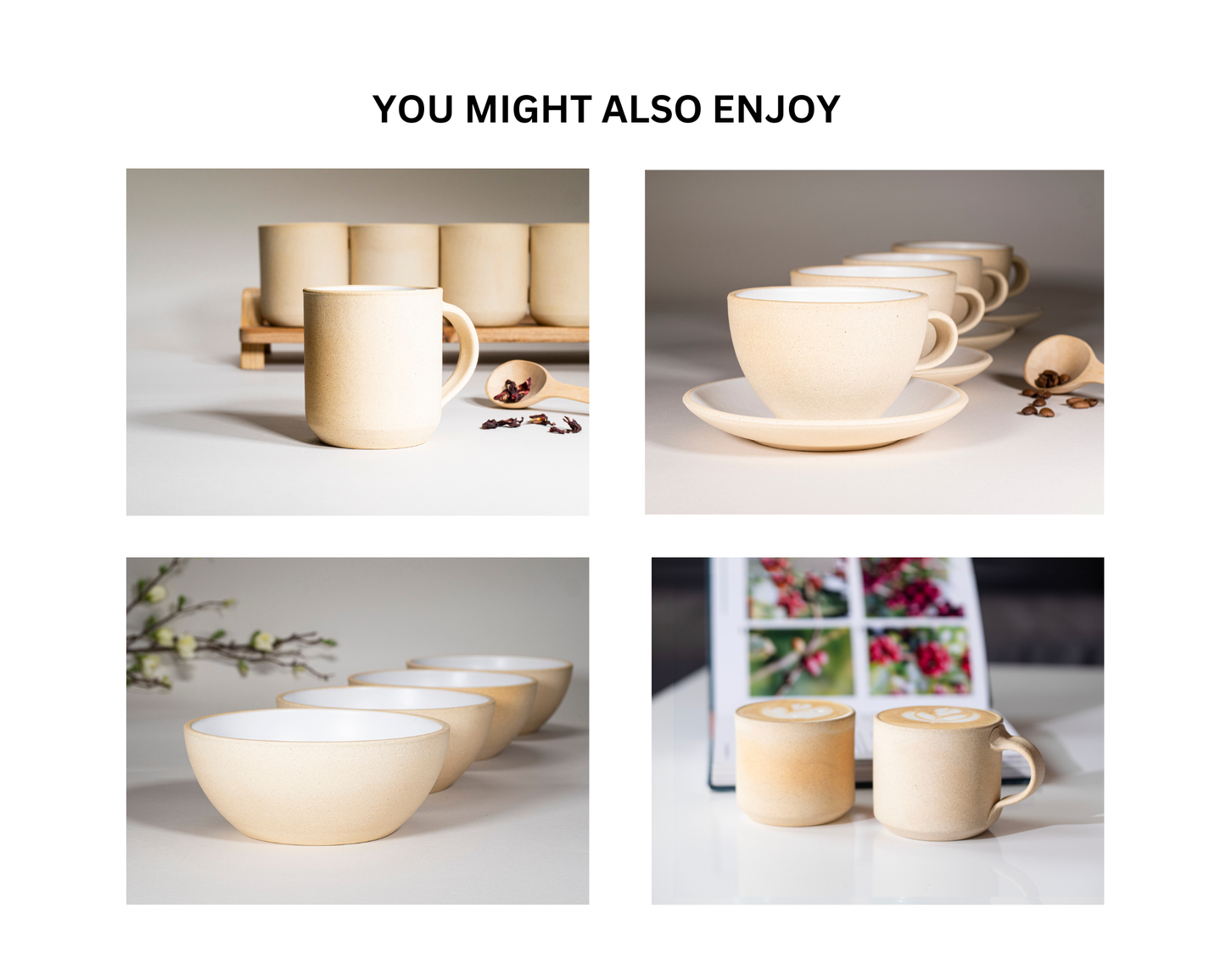 Smoothie Cup Ice White Sandy 14 oz Stoneware