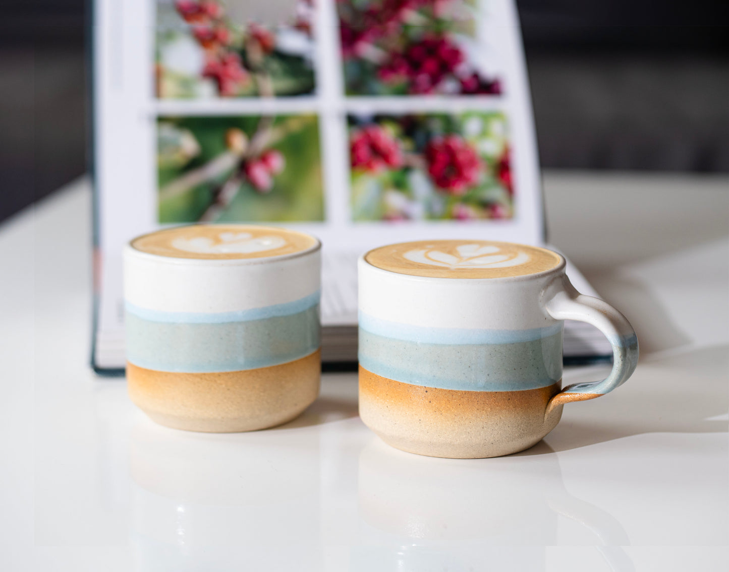 Espresso/Cortado Cup Light Blue White 5.5 oz