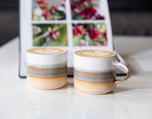 Espresso/Cortado Cup Brown-Blue White 5.5 oz