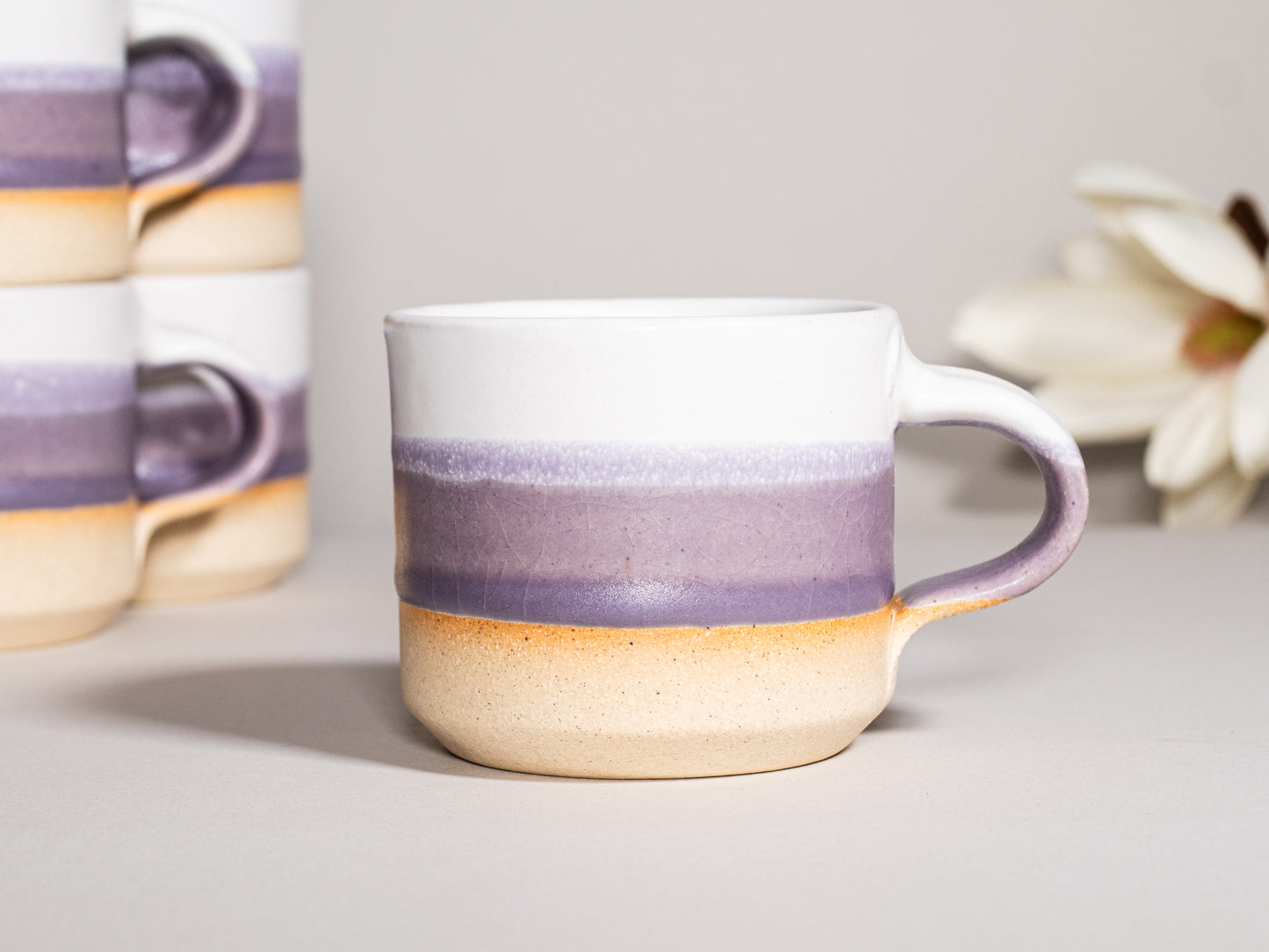 Espresso/Cortado Cup Purple White 5.5 oz
