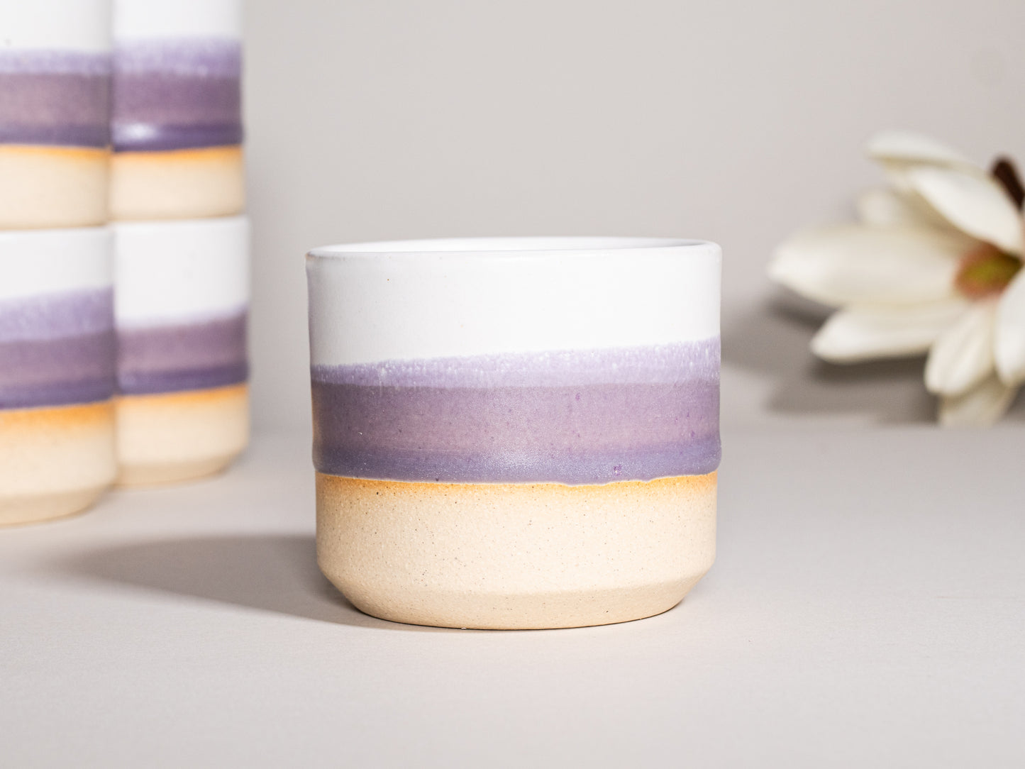 Espresso/Cortado Cup Purple White 5.5 oz